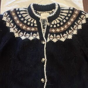 Doen Clarke Cardigan in Olympia Black Fair Isle - NWOT